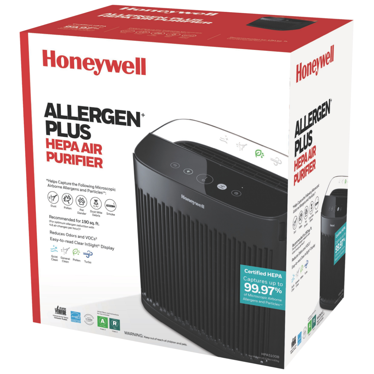 Honeywell HPA5100B Allergen+ True HEPA Air Purifier - Box 1