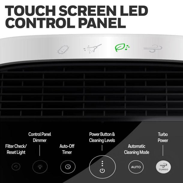 Honeywell HPA5100B InSight True HEPA Air Purifier for Spaces Up To 155 Sq. Ft. - Control Panel