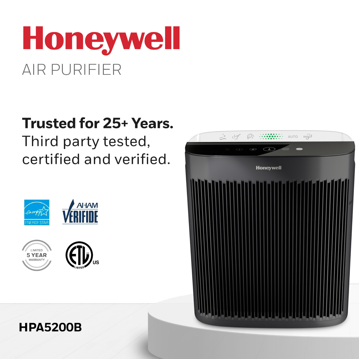 Honeywell HPA5200B Allergen+ True HEPA Air Purifier - Infographic 7