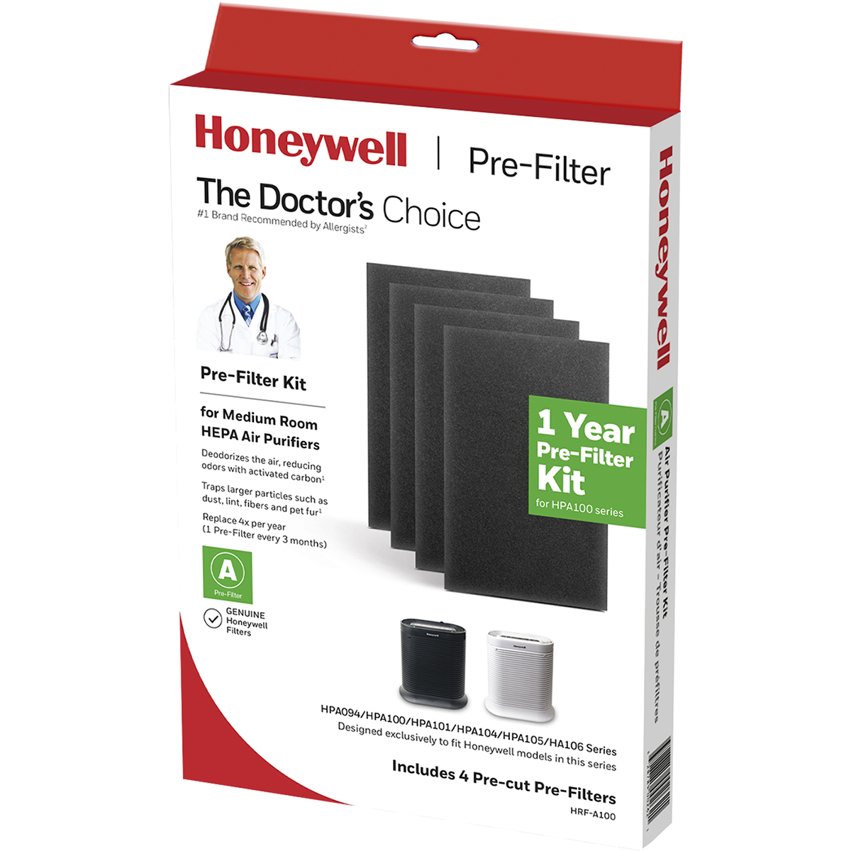 Honeywell Carbon Pre-filter A 4-Pack (HRF-A100) - Filter Box