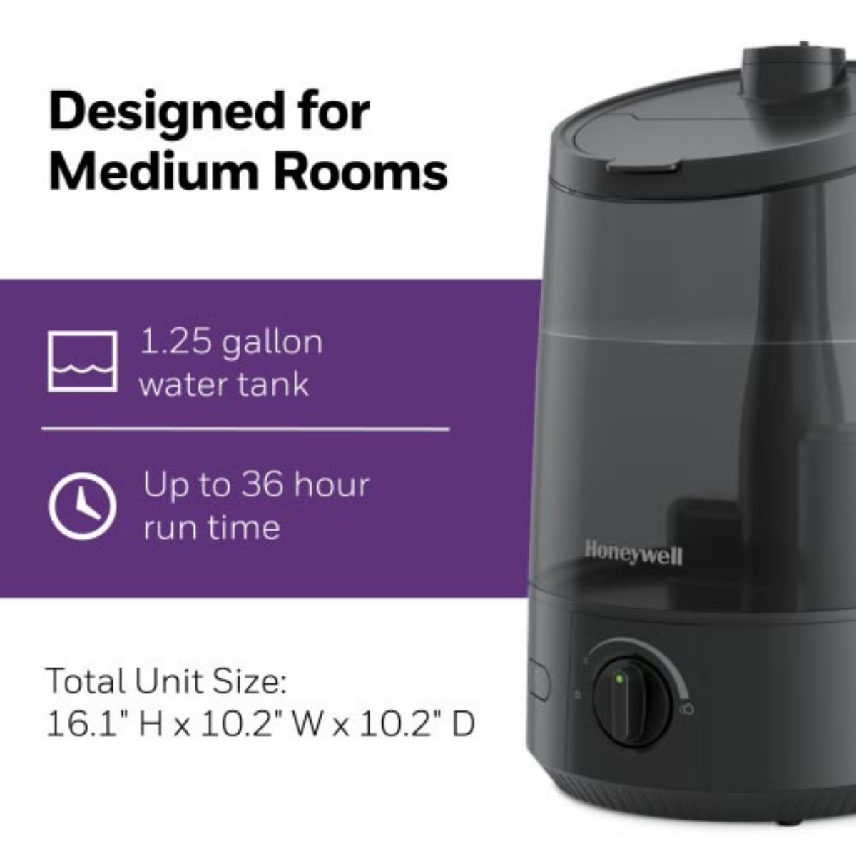 Honeywell HUL585B Top Fill Ultrasonic Cool Mist Humidifier - Infographic 5