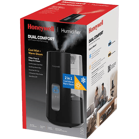 Honeywell Dual Comfort Cool + Warm Mist Humidifier - Black - Box