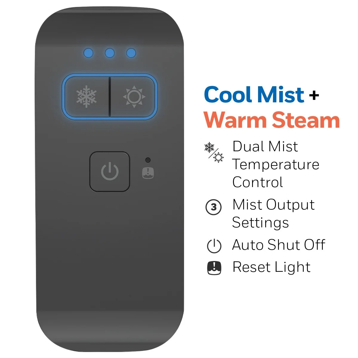Honeywell Dual Comfort HWC775 1.5 Gal. Warm & Cool Mist Humidifier Black - Infographic 4