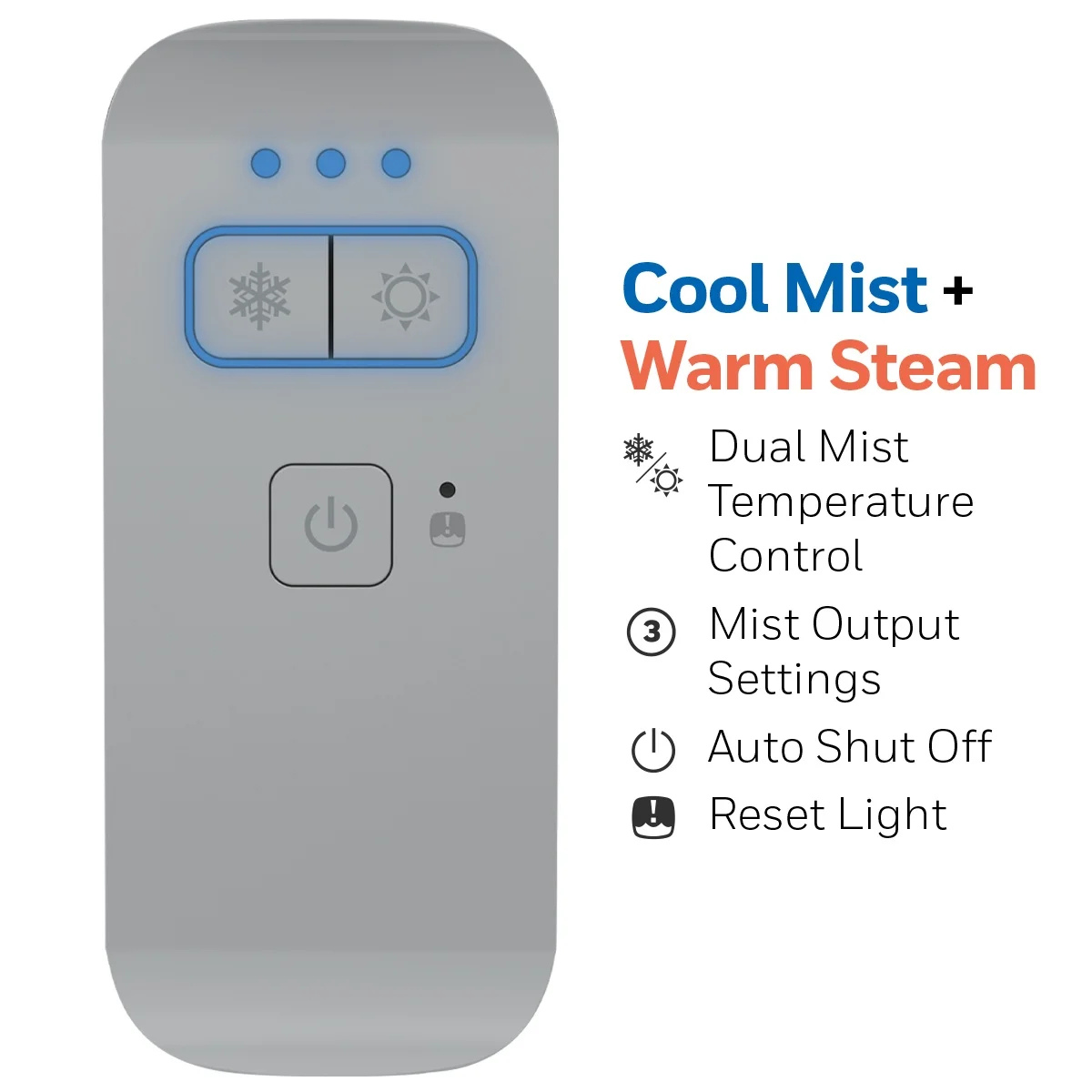 Honeywell Dual Comfort HWC775 1.5 Gal. Warm & Cool Mist Humidifier White - Infographic 4