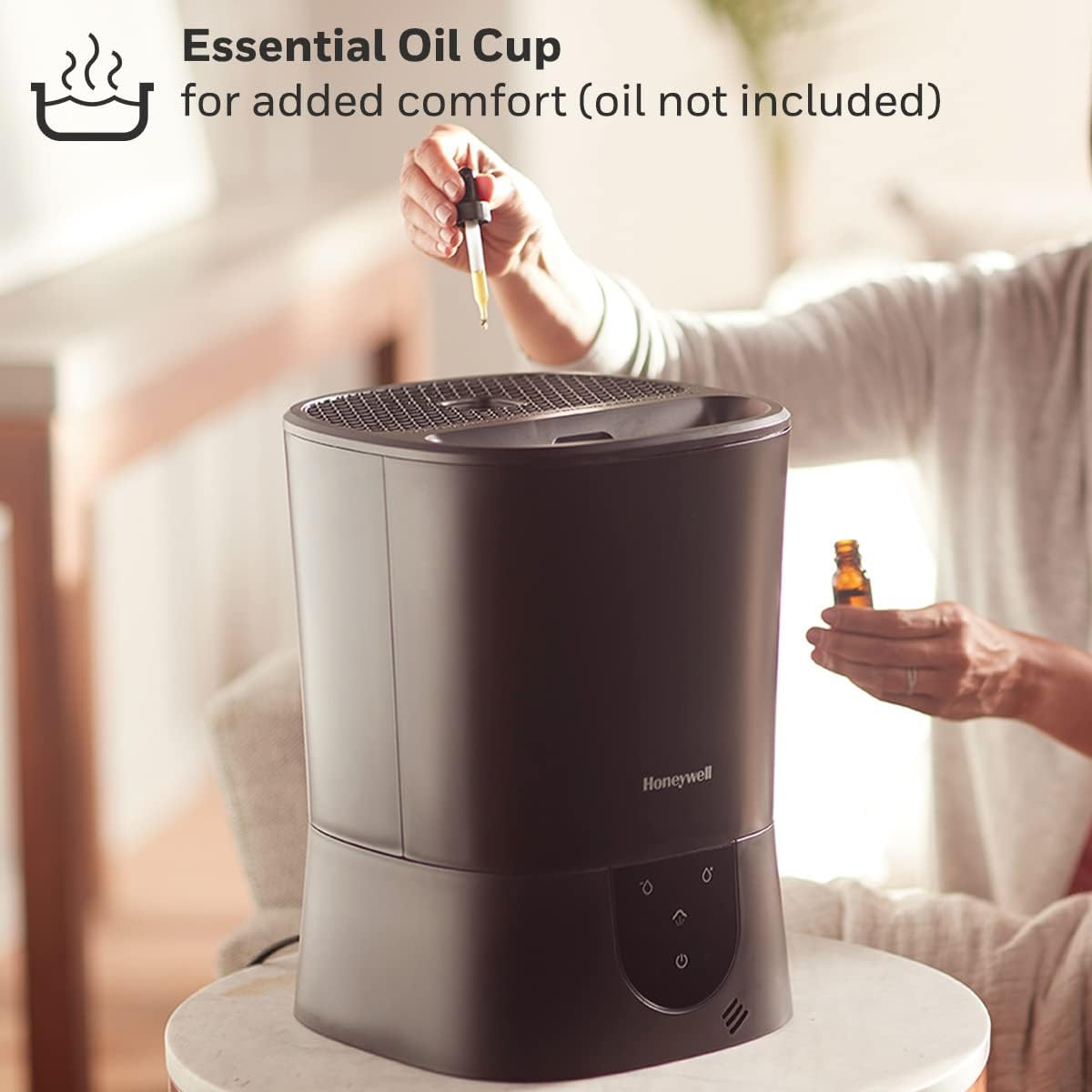 Honeywell HWM445B Easy-to-Care Filter Free Warm Mist Humidifier - Infographic 2