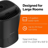 Honeywell HWM445B Easy-to-Care Filter Free Warm Mist Humidifier - Infographic 7