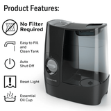 Honeywell HWM845B Warm Mist Humidifier w/ Essential Oil - Infographic 2