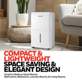 Honeywell TP-Fit Series 25 Pint Energy Star Dehumidifier - Infographic 3