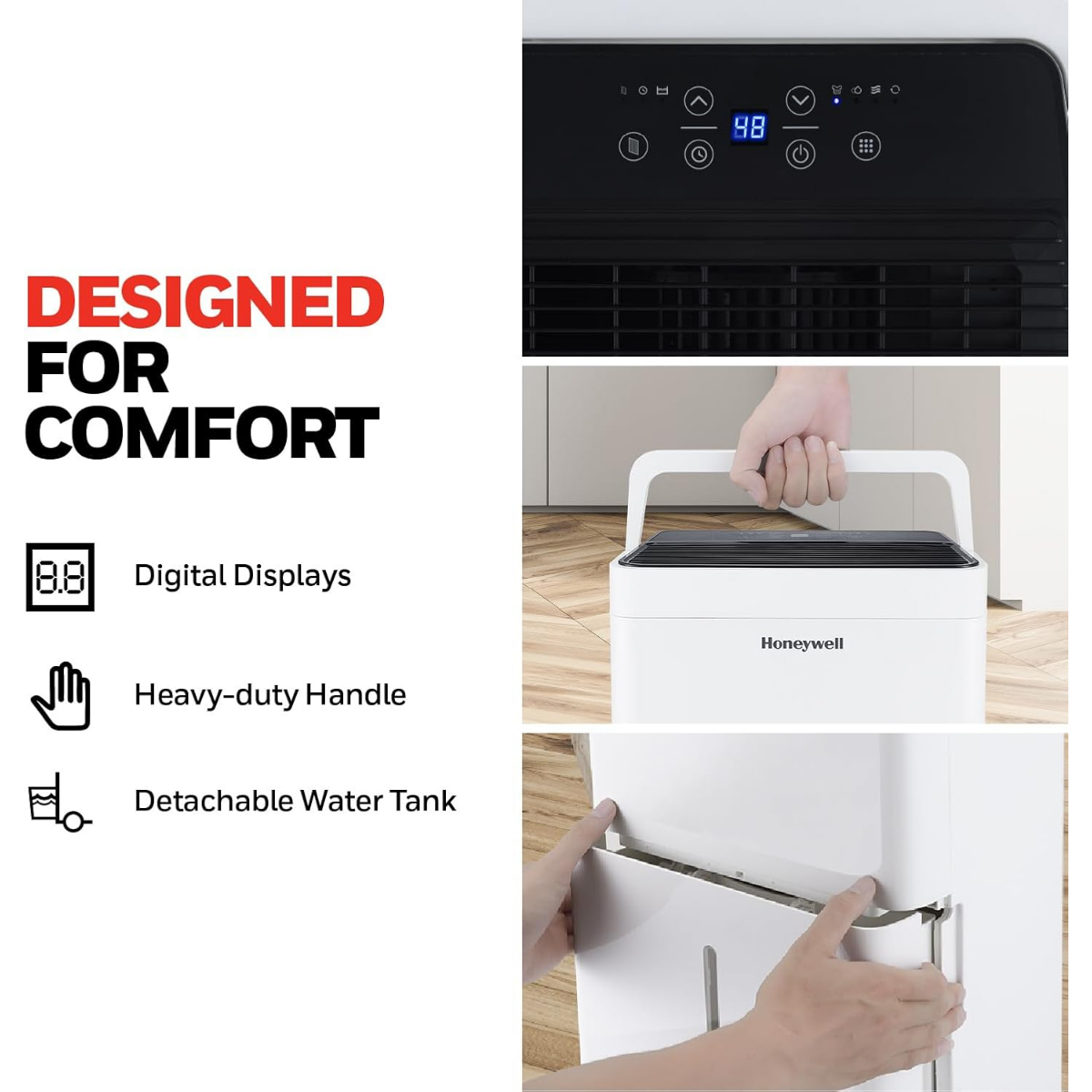 Honeywell TP-Fit Series 25 Pint Energy Star Dehumidifier - Infographic 6
