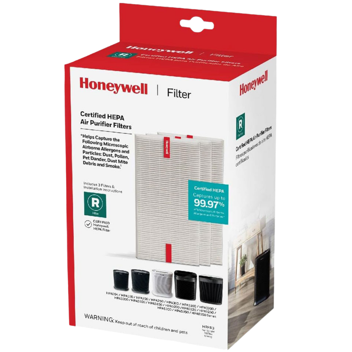 Honeywell True HEPA Replacement R Filter 3-Pack - Main