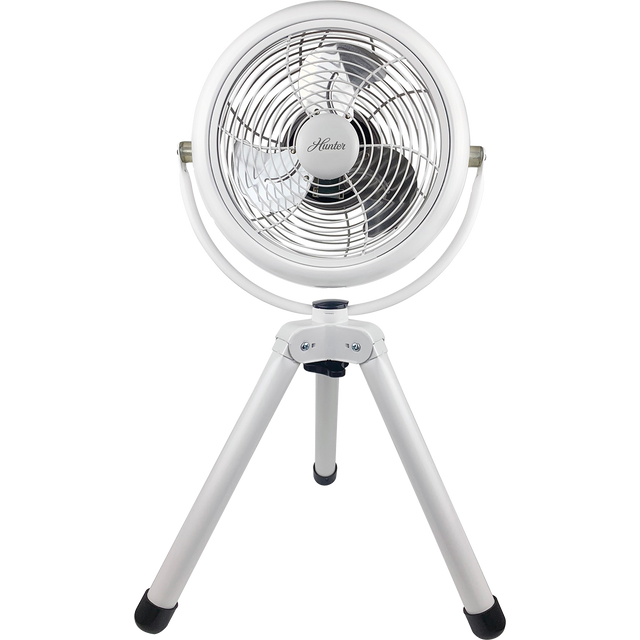 Hunter 90626 8 Inch All Metal Retro Tripod Fan White Main