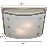 Hunter Ellipse Bathroom Fan - Dimensions