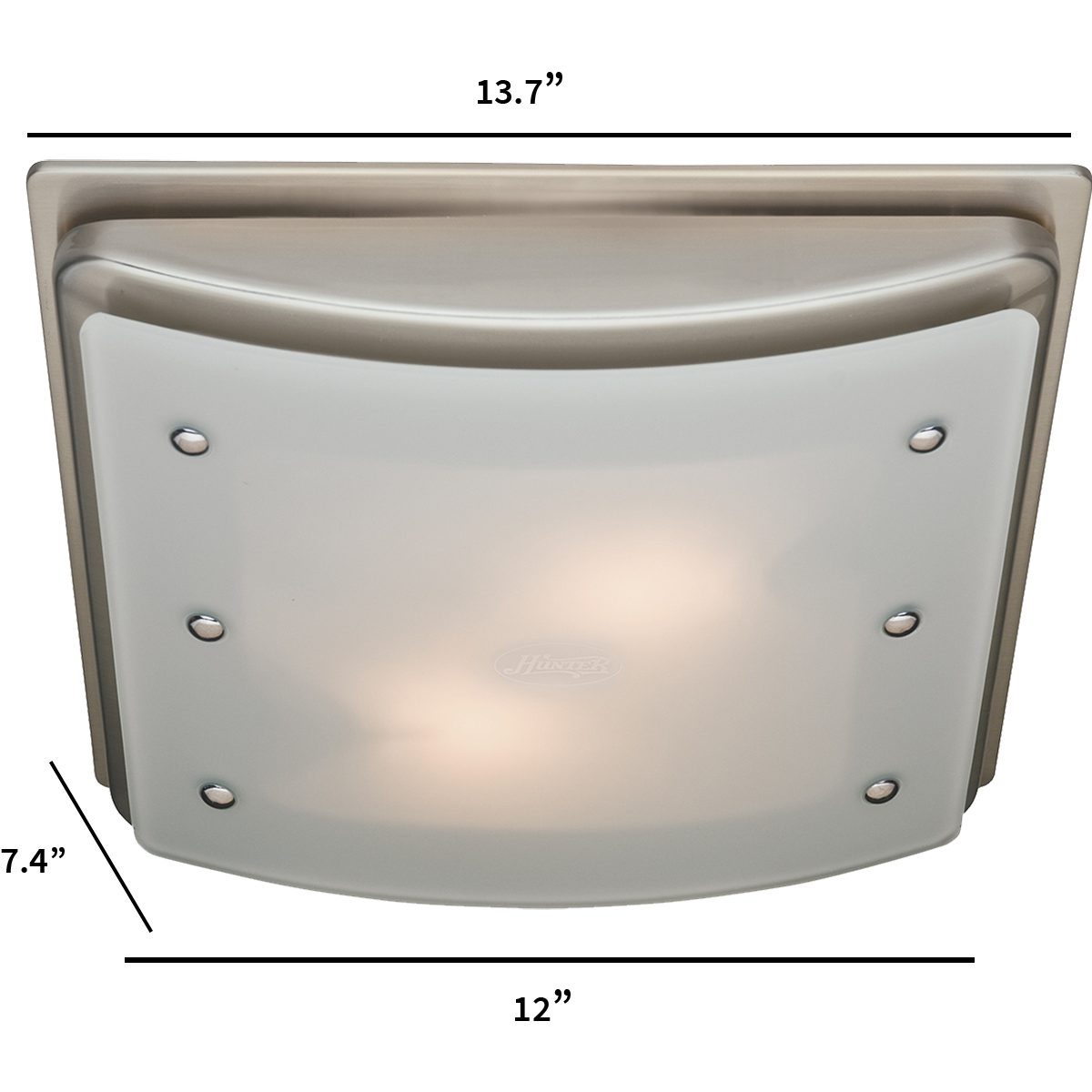 Hunter Ellipse Bathroom Fan - Dimensions