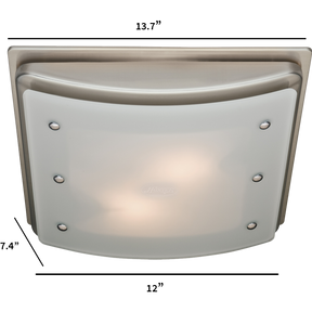 Hunter Ellipse Bathroom Fan - Dimensions