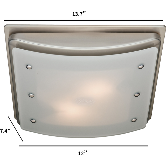 Hunter Ellipse Bathroom Fan - Dimensions