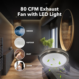 Hunter Oasis 80 CFM Bathroom Fan Brushed Nickel - Infographic 2