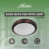 Hunter Oasis 80 CFM Bathroom Fan Imperial Bronze - Infographic 1