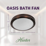 Hunter Oasis 80 CFM Bathroom Fan Imperial Bronze - Infographic 3