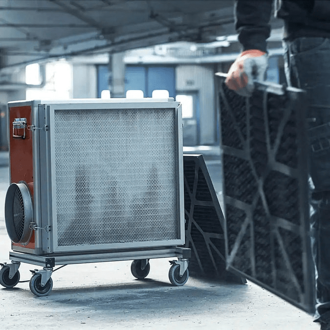 Husqvarna A2000 HEPA Portable Negative Air Machine - Lifestyle
