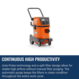Husqvarna DE 35 HEPA Wet/Dry Vacuum - Infographic 1