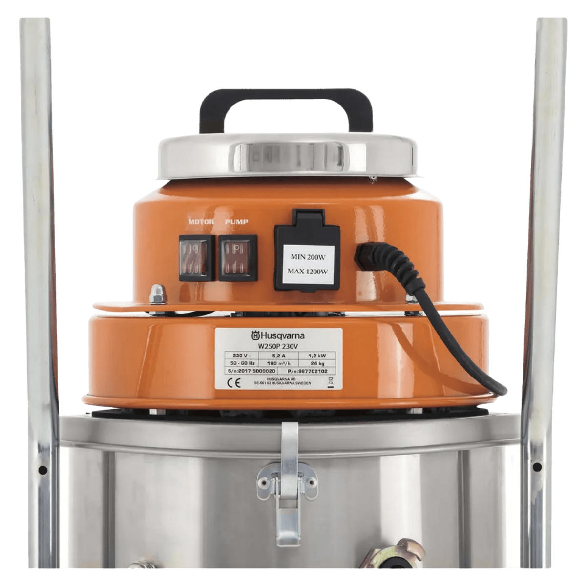Husqvarna W250P Wet and Dry Slurry Vacuum - Switch