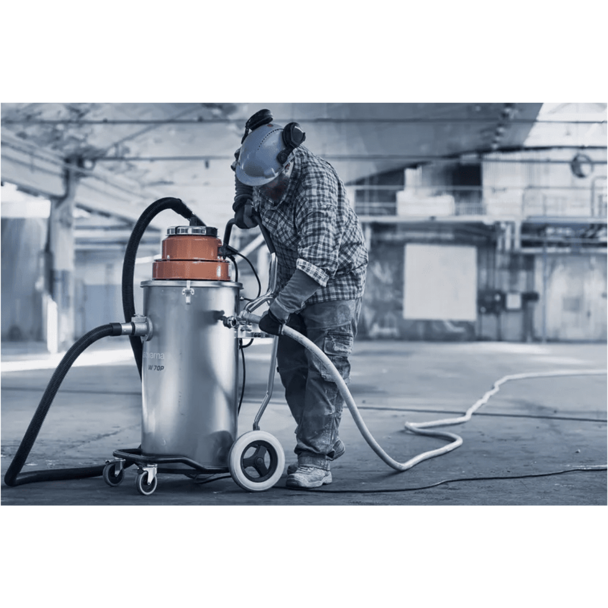 Husqvarna W70 Wet Slurry Industrial Canister Vacuum - Lifestyle 1