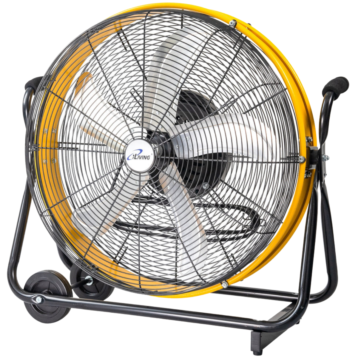 iLiving ILG8MOSC24 24-In 3-Speed Orbital Internal Oscillating High Velocity Barrel Floor Fan - Angle 1