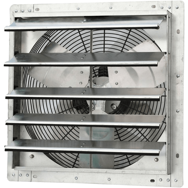 iLiving 18 inch Wall Mounted Shutter Exhaust Fan - Variable Speed