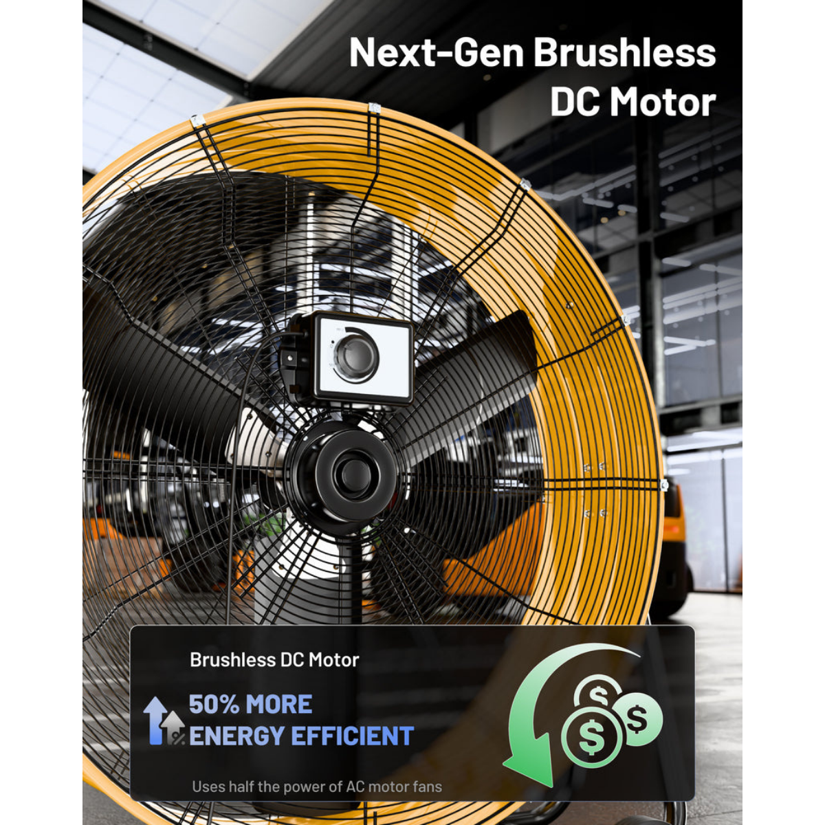 iLiving Heavy Duty High Velocity Barrel Floor Drum Fan 36-in - Infographic 2