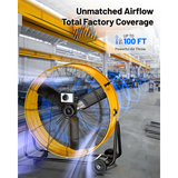 iLiving Heavy Duty High Velocity Barrel Floor Drum Fan 36-in - Infographic 3