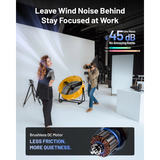 iLiving Heavy Duty High Velocity Barrel Floor Drum Fan 36-in - Infographic 8