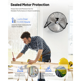 iLiving ILG8F20 20-In 3 Speed Heavy Duty Floor & Wall Mount Fan - Infographic 3