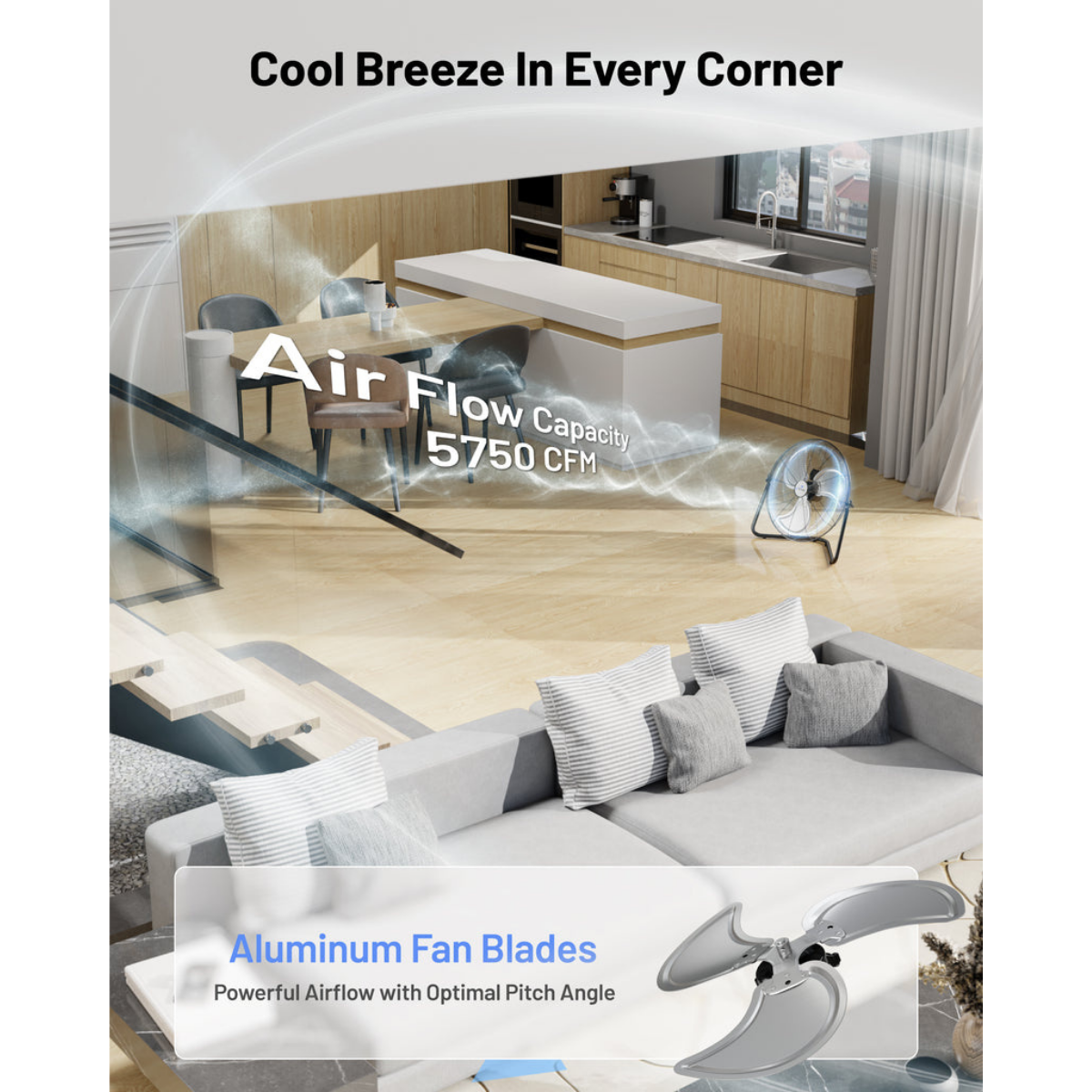 iLiving ILG8F20 20-In 3 Speed Heavy Duty Floor & Wall Mount Fan - Infographic 6