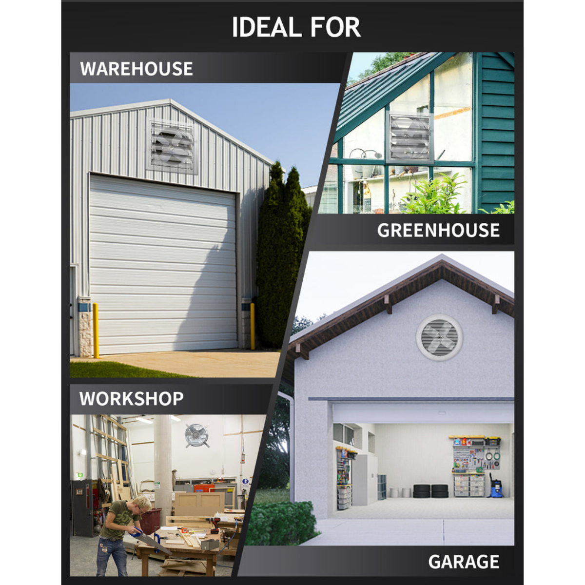 iLiving ILG8G14-22ST 14-In Variable Speed Gable Exhaust Fan - Infographic 4