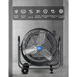 iLiving ILG8M24-70EC 24-In 5800 CFM 115V, 265W BLDC High Velocity Floor Fan - Infographic 1