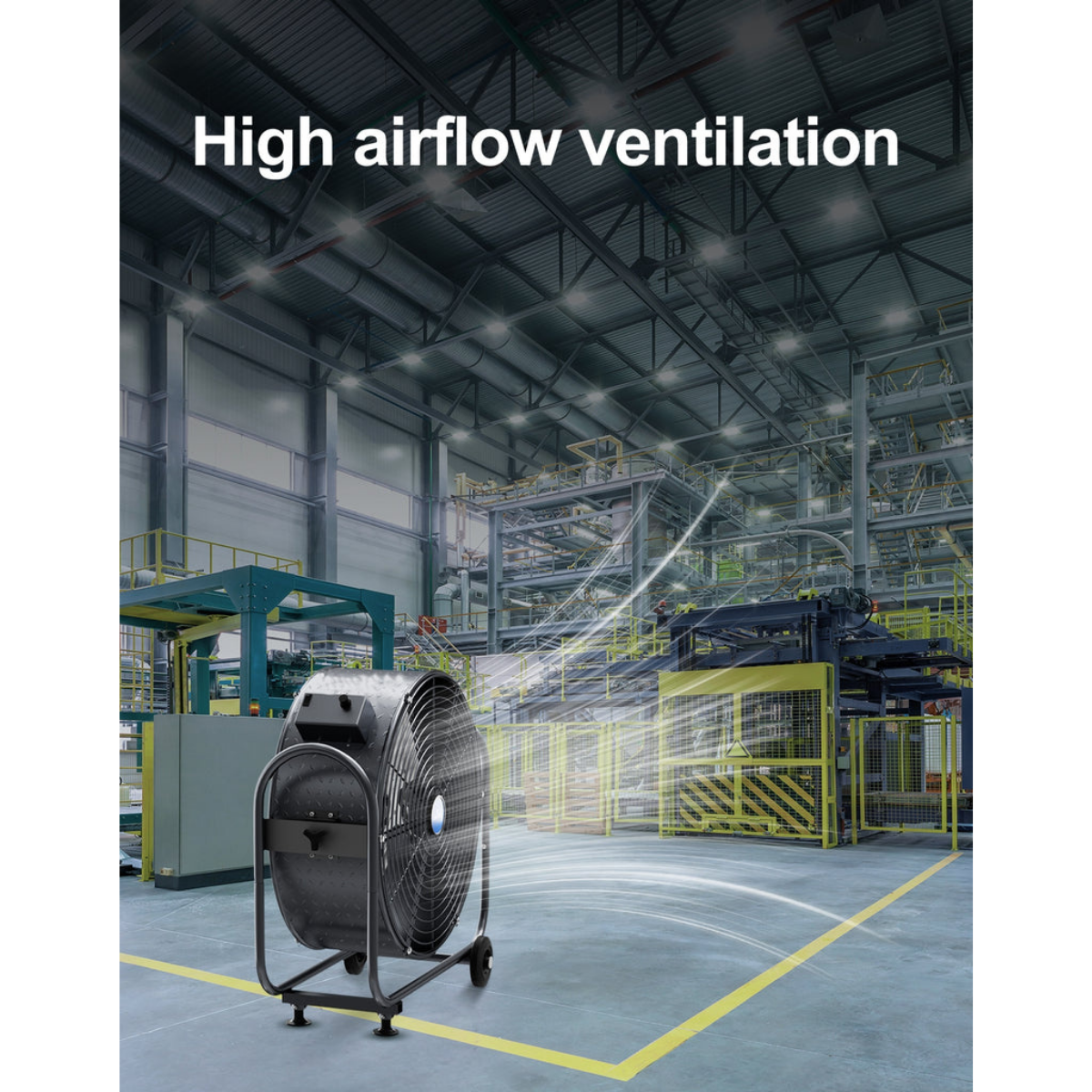 iLiving ILG8M24-70EC 24-In 5800 CFM 115V, 265W BLDC High Velocity Floor Fan - Infographic 4