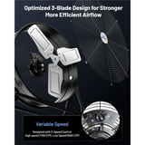 iLiving ILG8MF24-77 24-In 2 Speed 7700 CFM Portable High Velocity Industrial/Commercial Drum Fan - Infographic 2