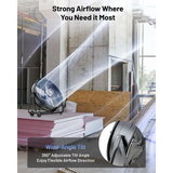iLiving ILG8MF24-77 24-In 2 Speed 7700 CFM Portable High Velocity Industrial/Commercial Drum Fan - Infographic 3