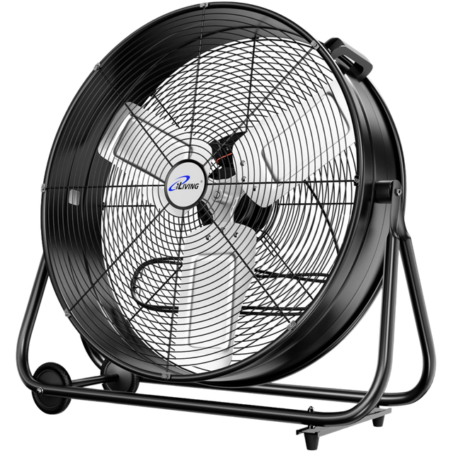 iLiving ILG8MF24-77 24-In 2 Speed 7700 CFM Portable High Velocity Industrial/Commercial Drum Fan - Main