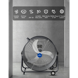 iLiving ILG8MF30-83 30-In 3 Speed 8300 CFM Portable High Velocity Industrial/Commercial Drum Fan - Infographic 1
