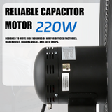 iLiving ILG8P30-72 30-In 3 Speed 7261 CFM Adjustable Height Industrial Pedestal Fan - Infographic 5