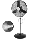 iLiving ILG8P30M 30-In 2 Speed 8400 CFM Adjustable Height Pedestal Outdoor Oscillating Fan with Misting Kit - Angle 2