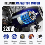 iLiving ILG8P31-93 30-In 3 Speed 8400 CFM Adjustable Height Commercial Oscillating Pedestal Fan - Infographic 4