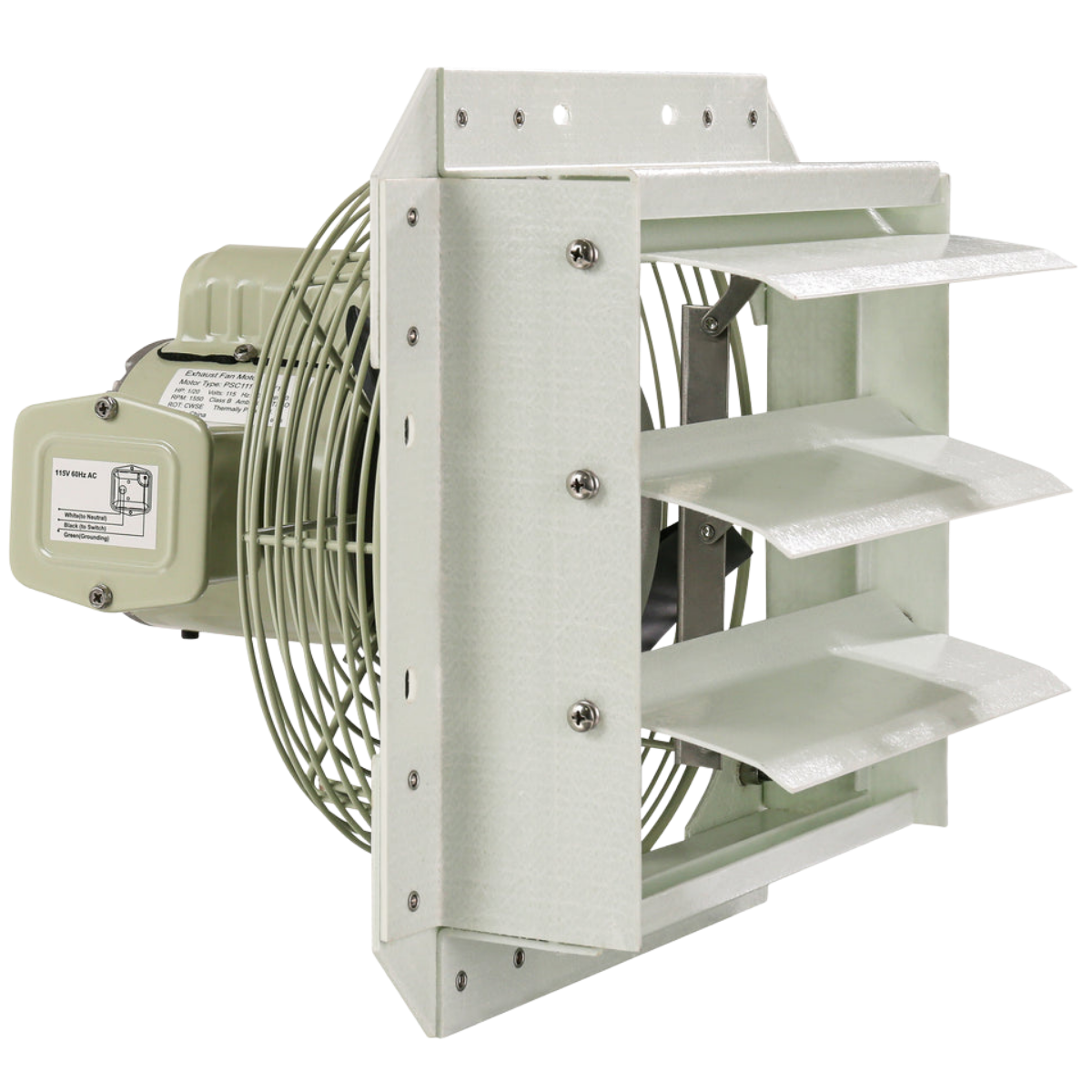 iLiving ILG8SFS-CR Corrosion Resistant Single Speed Shutter Exhaust Fan 10-in - Main