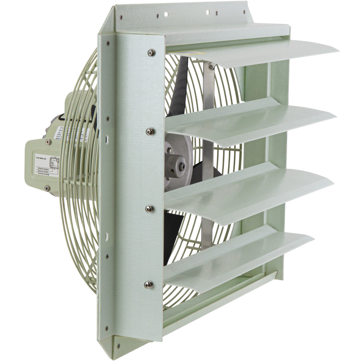 iLiving ILG8SFS-CR Corrosion Resistant Single Speed Shutter Exhaust Fan 16-in