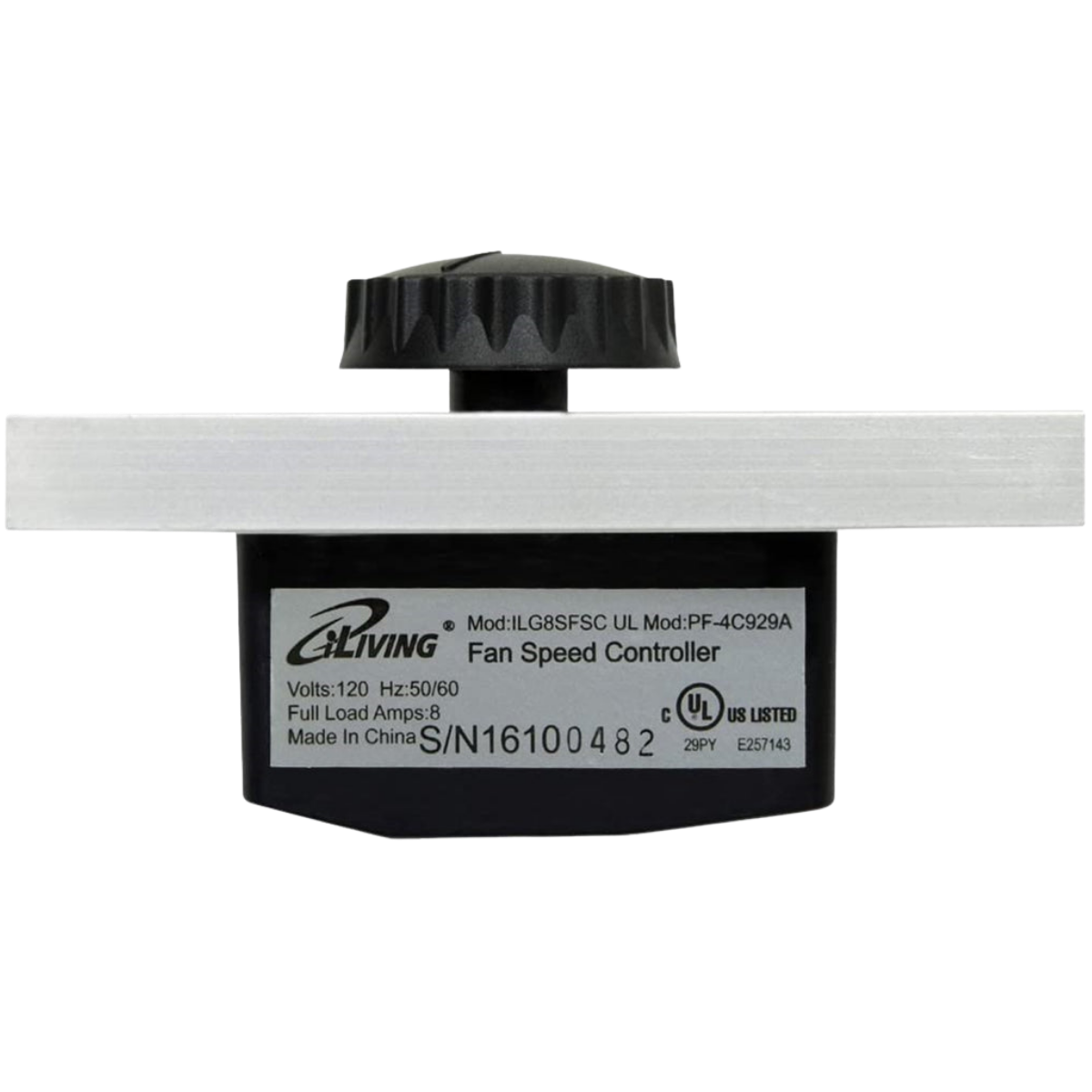 iLiving ILG8SFSC 120V 8A Solid State Variable Adjustable Precision Fan Speed Controller - Angle 3