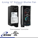 iLiving ILG8SFST Exhaust Fan Thermospeed Temperature and Speed Controller - Infographic 1