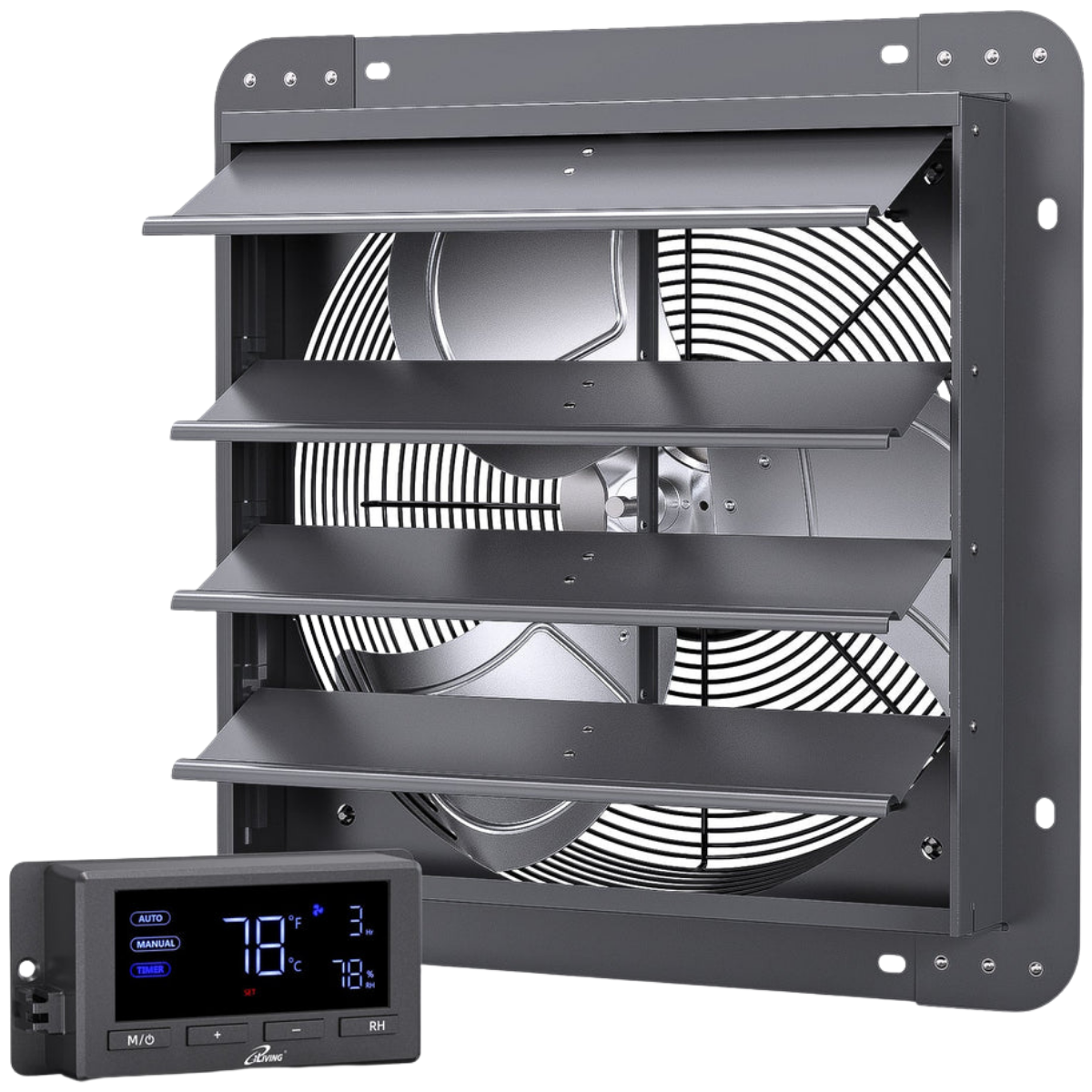 iLiving ILG8SFV-DC Variable Speed Shutter Exhaust Fan 16-in