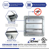 iLiving ILG8SFVC Shutter Exhaust Fan - Infographic 1