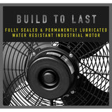 iLiving Wall Mounted Variable Speed Indoor/Outdoor Fan - Construction Graphic